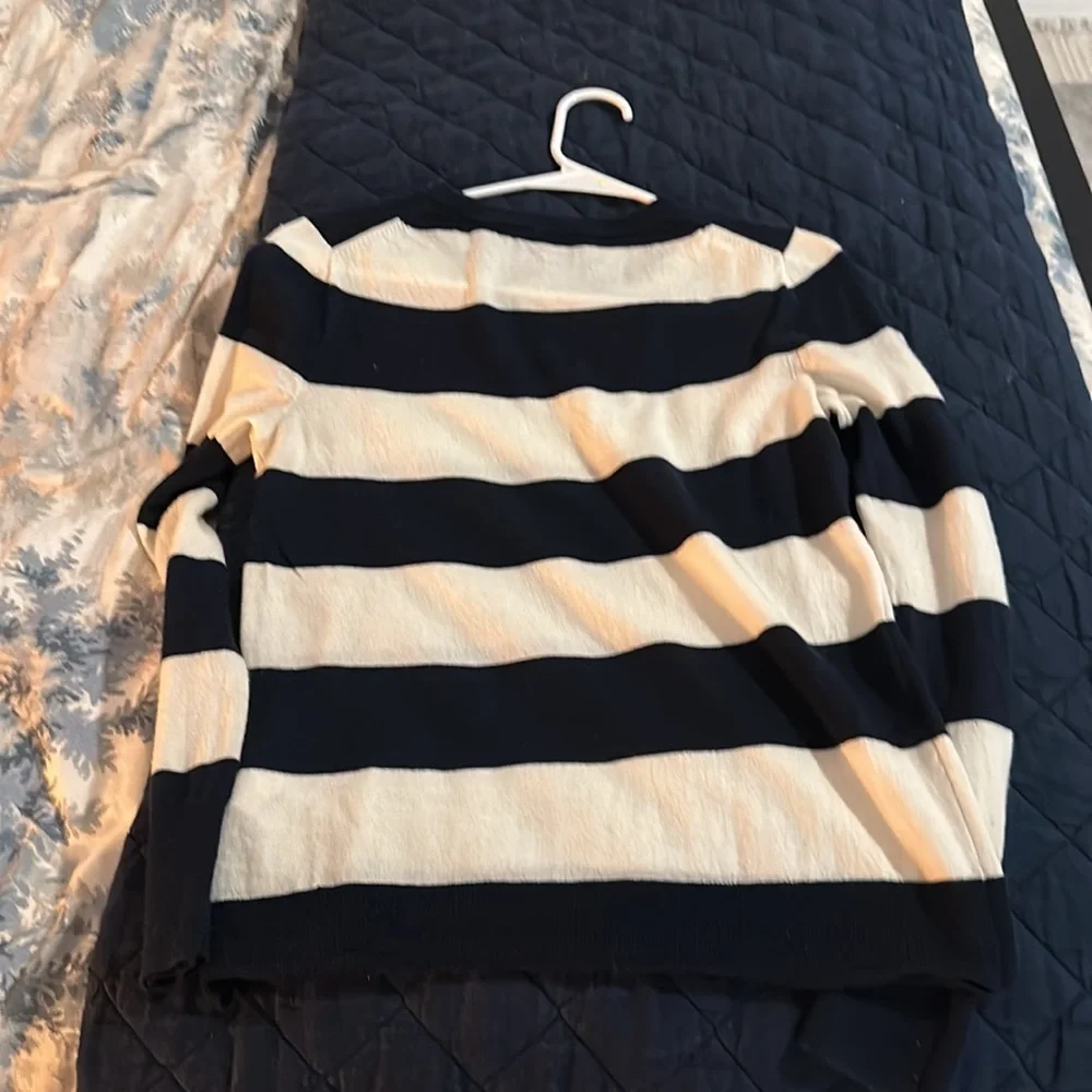 Navy & Cream J.Crew Crewneck
